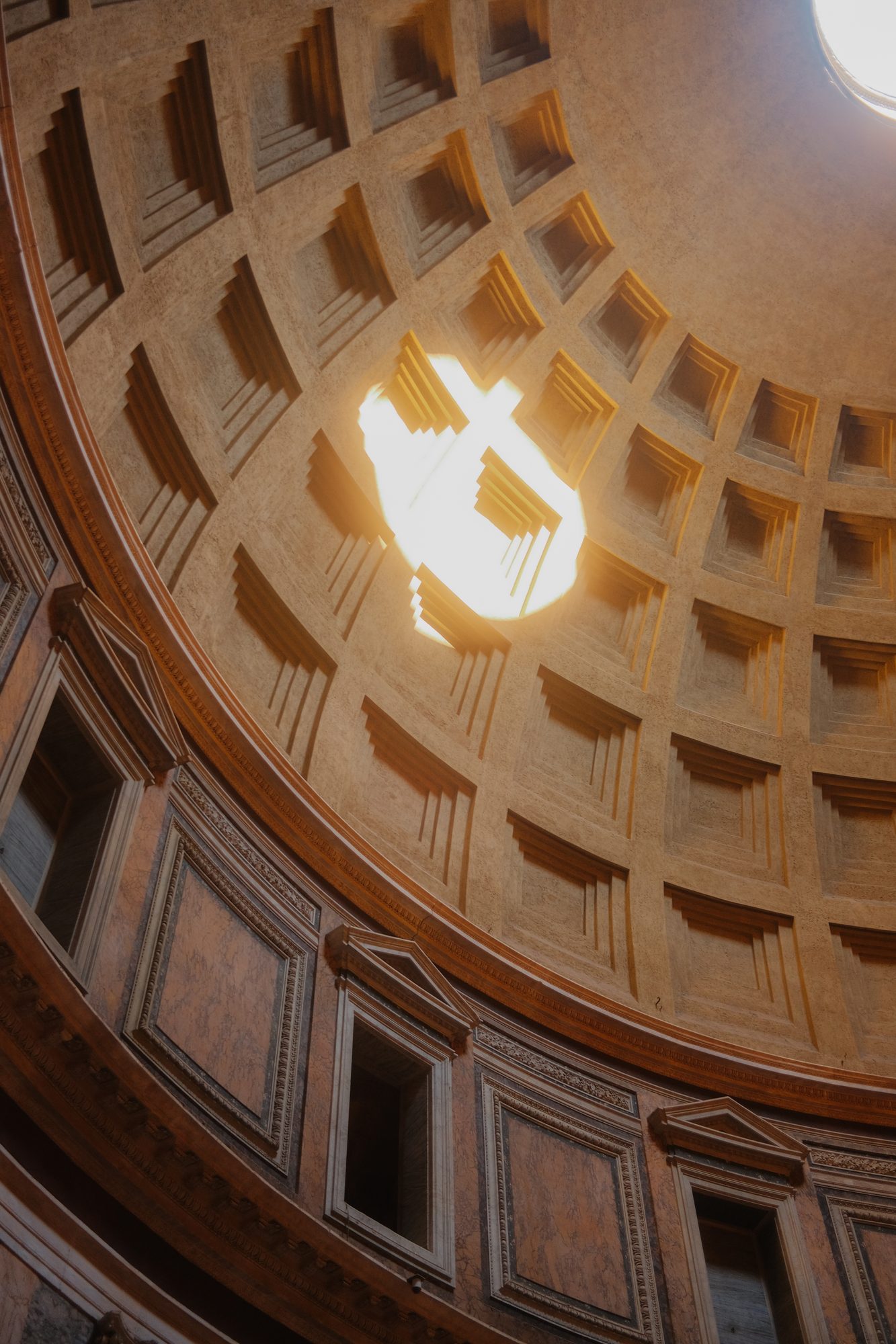 No. 4 — The Pantheon, photograph of ornate baroque ceiling architecture, Rome, Italy